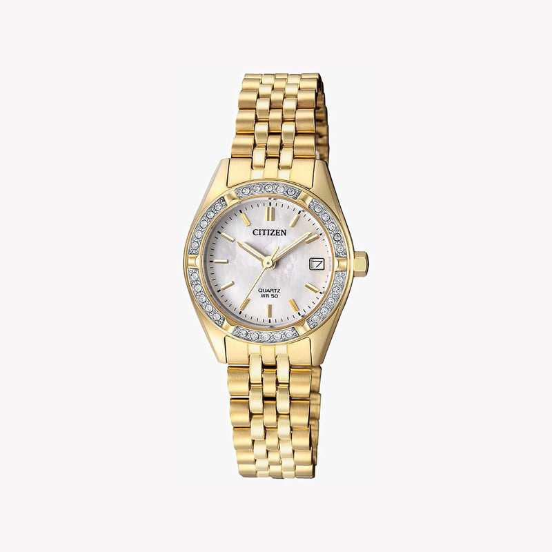 Citizen Women's Gold Watch, White Dial | Eu6062-50d by i-watch