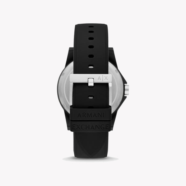 Armani Exchange Men's Black Silicone Watch, White Dial | Ax2531 by i-watch