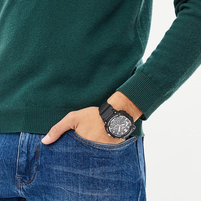 Casio Mcw-200h-1avdf Bold Adventurer - Rugged Elegance Men's Watch With Black Resin BAnd and Sleek Dial by i-watch