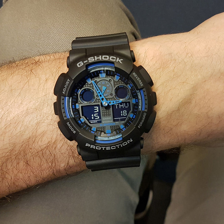 CASIO G-SHOCK GA-100-1A2ER DYNAMIC VERSATILITY - MEN'S SPORTY BLACK TIMEPIECE-i-Watch-2