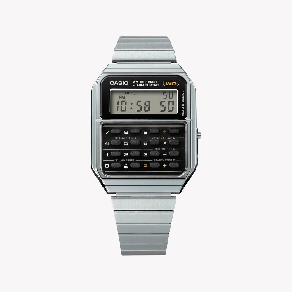 Casio Unisex Silver Resin Watch, Digital Dial | Ca-500we-1aef by i-watch