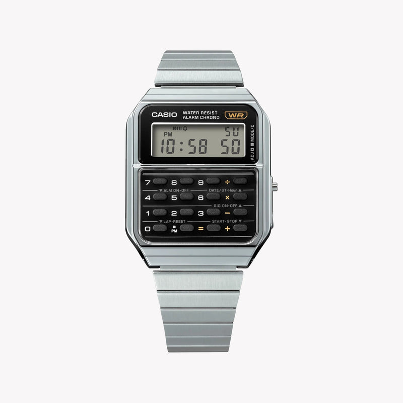 Casio Unisex Silver Resin Watch, Digital Dial | Ca-500we-1aef by i-watch
