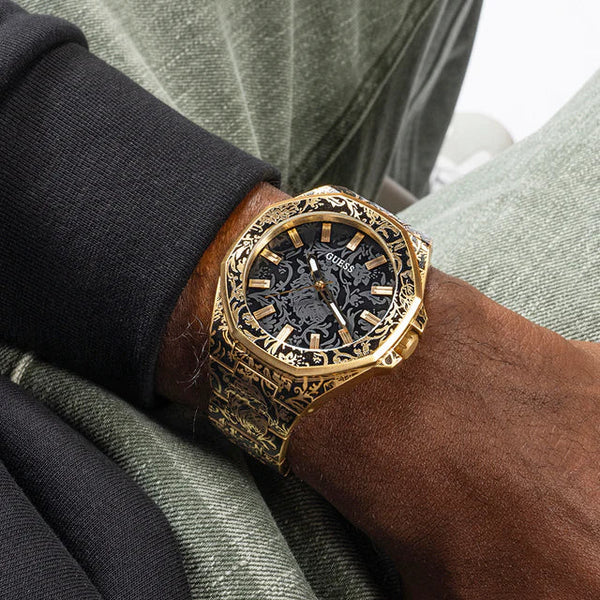 Guess Women's Multicolor Stainless Steel Watch, Black Dial | Gw0700g1 by i-watch