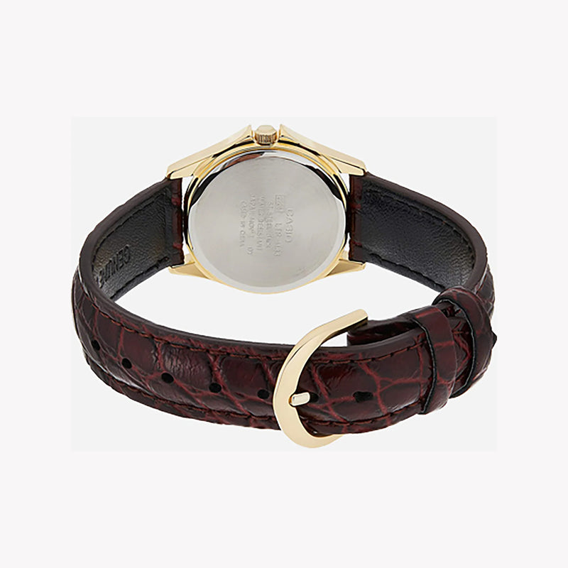 Timeless Elegance Women's Gold Watch, Leather Strap | Ltp-1183q-9adf by i-watch