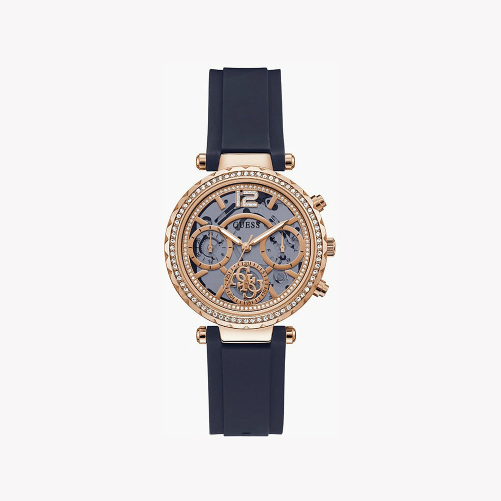 Guess Women's Rose Gold & Blue Silicone Watch | Gw0484l2 by i-watch