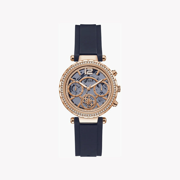 Guess Women's Rose Gold & Blue Silicone Watch | Gw0484l2 by i-watch