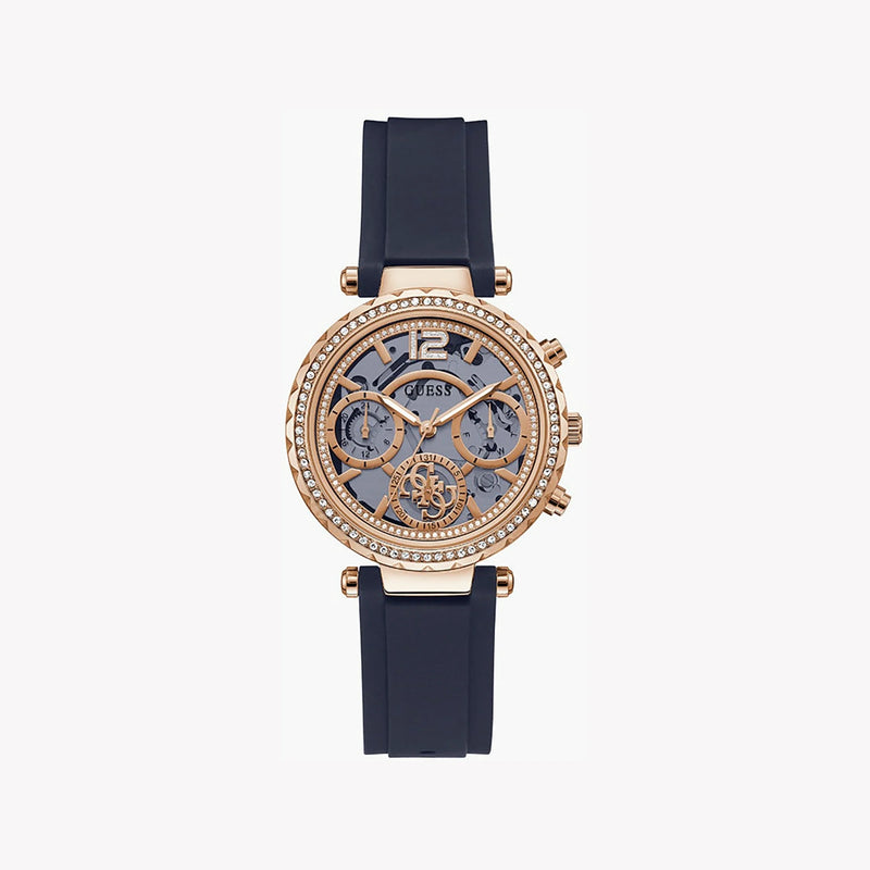 Guess Women's Rose Gold & Blue Silicone Watch | Gw0484l2 by i-watch