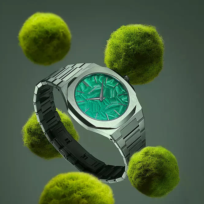 D1 MILANO Men's Silver Watch, Green Dial | D1-UTBJ34 by i-watch