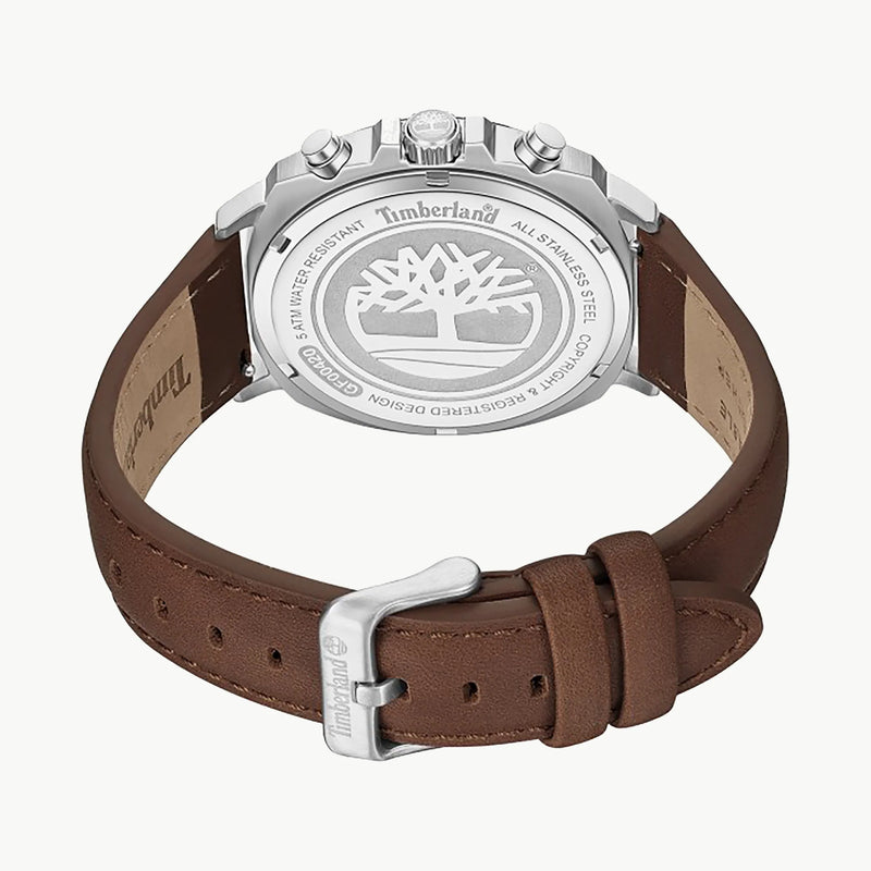 Timberland Men's Brown Leather Watch, Silver Case | Tdwgf0042001 by i-watch