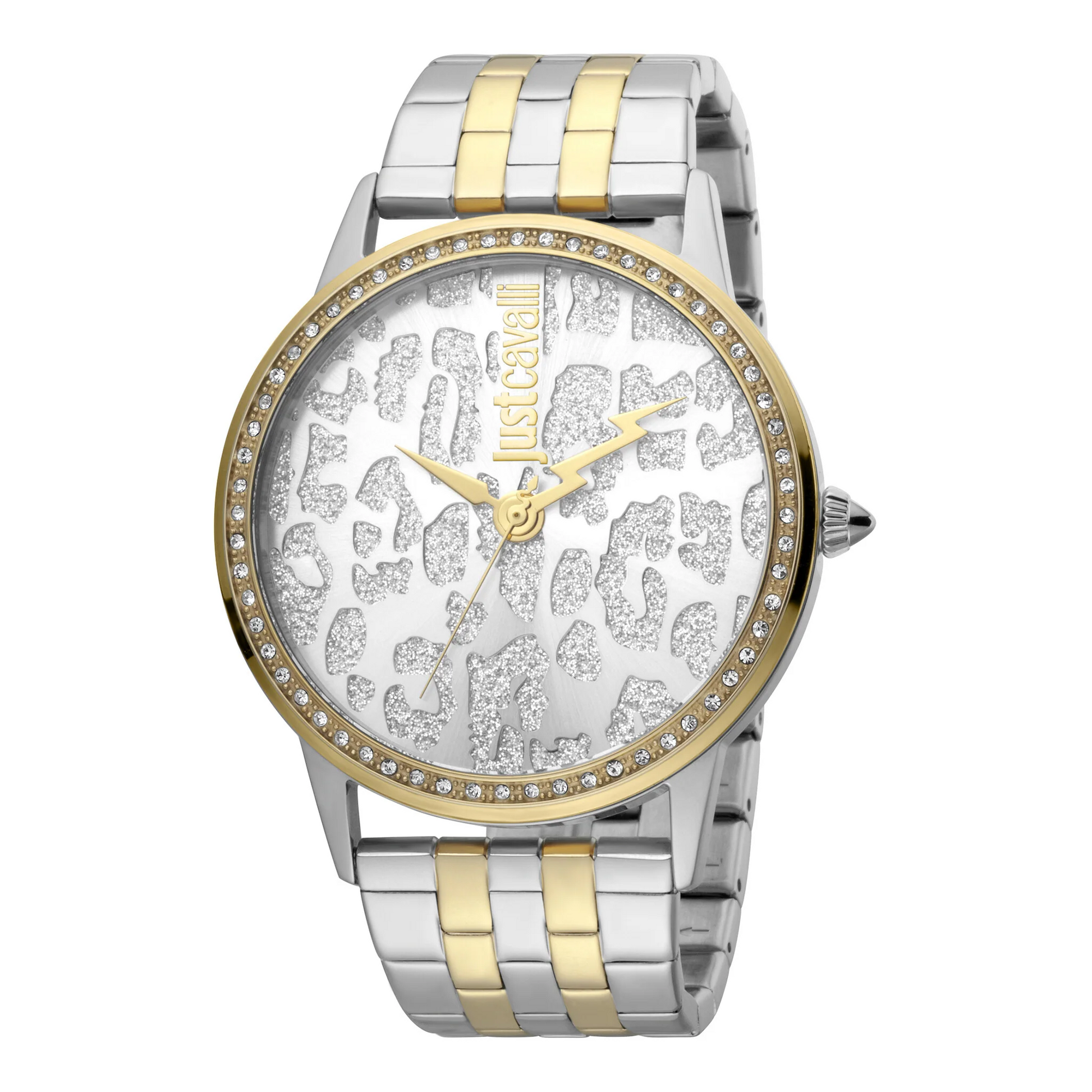 a women's watch with two tone bracelet