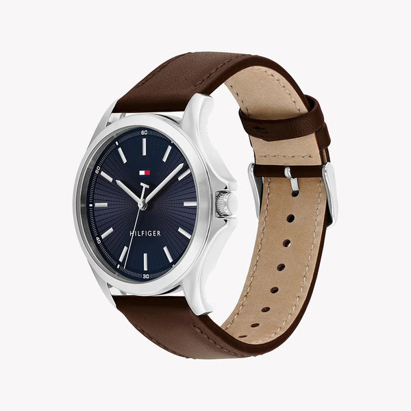 Tommy Hilfiger Men's Silver Watch, Blue Dial | Bruce 1710669 by i-watch