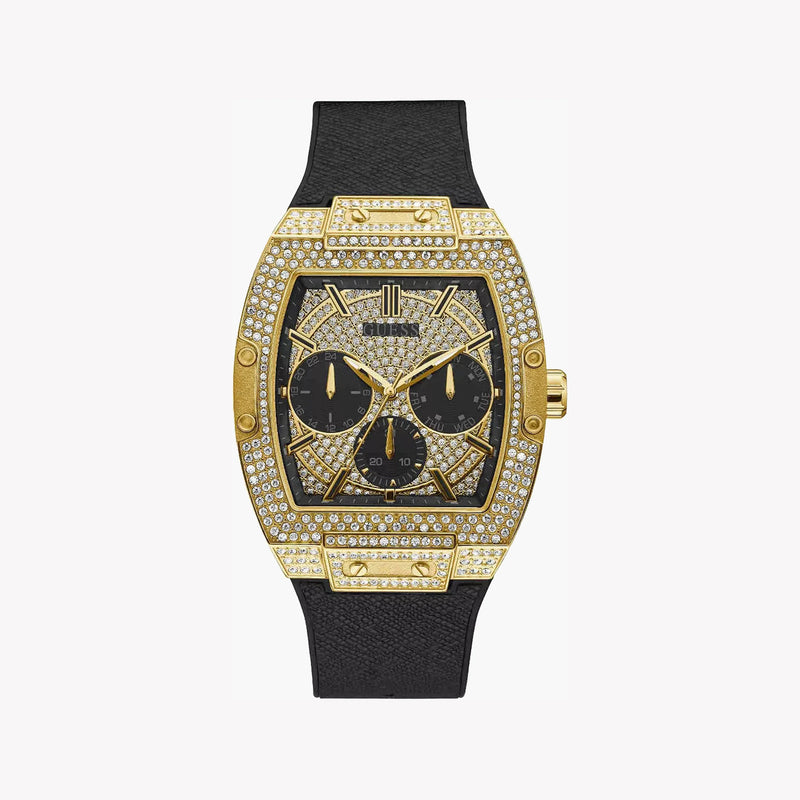 Guess Watches Men's Gold & Black Silicone Watch | Gw0048g2 by i-watch