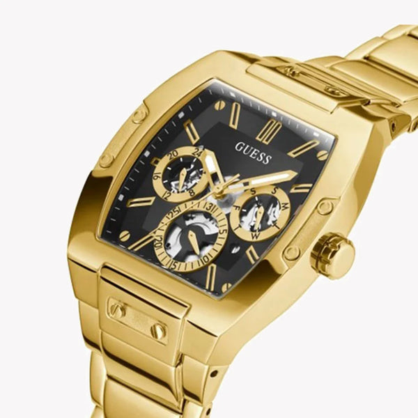 Guess Men's Gold Watch, Black Dial | Gw0456g1 by i-watch
