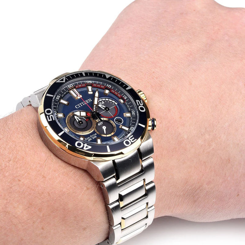 Citizen Ca4254-53l Eco-Drive - Modern Mens' Stainless Steel Chronograph Watch by i-watch