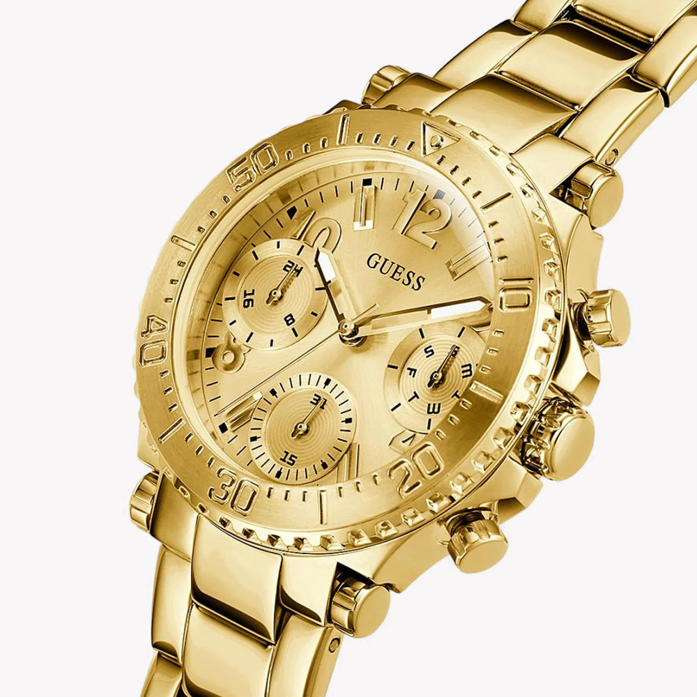 Guess Women's Gold Stainless Steel Watch, Gold Dial | Gw0465l1 by i-watch