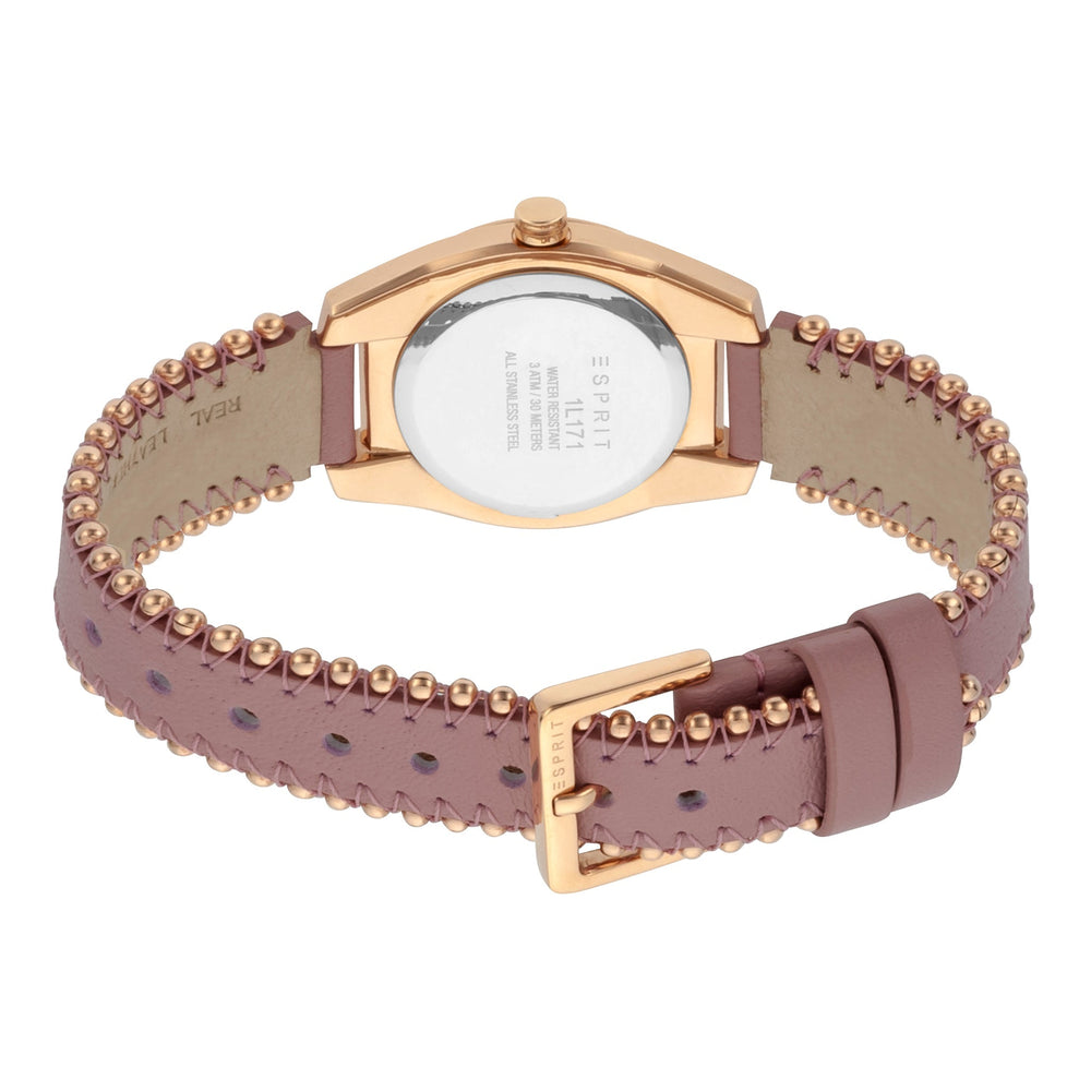 Esprit Women's Watch With Rose Gold Stainless Steel Case And Pink Leather Band by i-watch