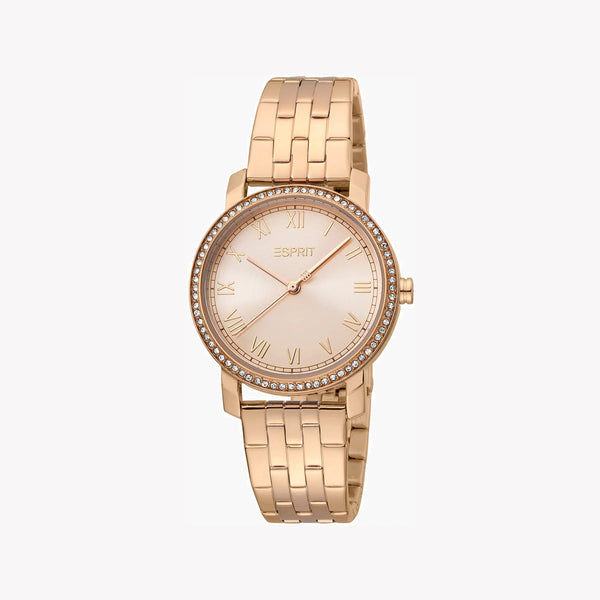 Esprit Women's Rose Gold Stainless Steel Watch, Round Case | Es1l202m0035 by i-watch