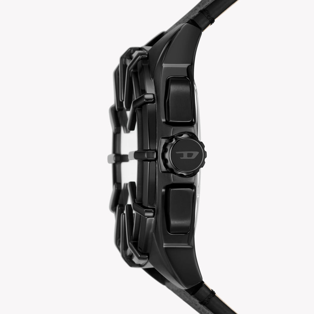 Diesel Men's Black Stainless Steel Watch, Black Leather | Dz4658 by i-watch