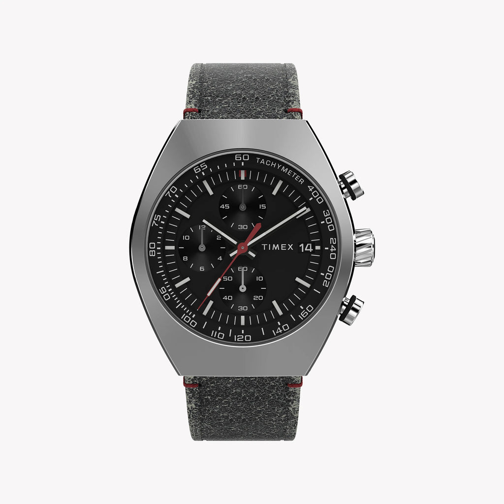 TIMEX LEGACY TONNEAU SST - BOLD BLACK DIAL & LEATHER STRAP MEN'S WATCH