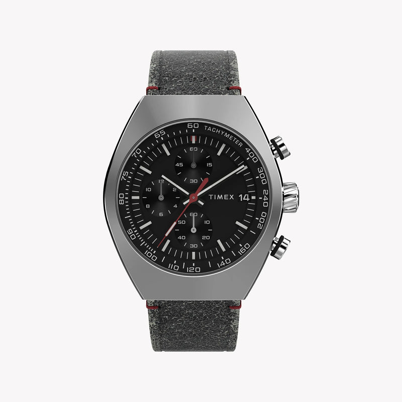 Timex Men's Legacy Tonneau, Black Dial/Black Leather | Tw2u14100zv by i-watch