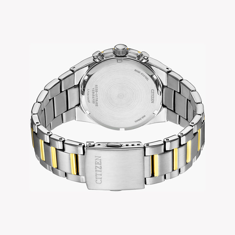 Citizen Men's Silver & Gold Watch, Blue Dial | An8176-52l by i-watch
