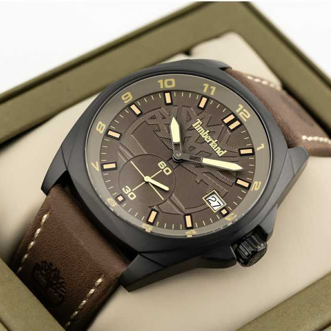 TIMBERLAND TBL15354JSB79 BLACK RUGGED ADVENTURE - MEN'S LEATHER BAND WATCH-i-Watch-4