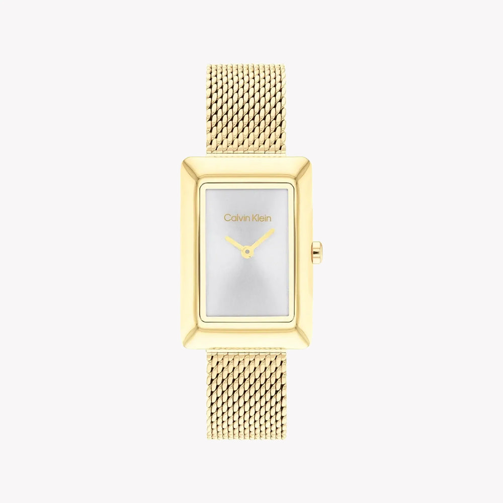 Ck Calvin Klein Women's Gold Watch, Silver Dial | K3m511d3 by i-watch