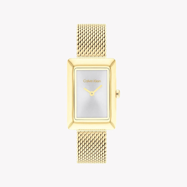 Ck Calvin Klein Women's Gold Watch, Silver Dial | K3m511d3 by i-watch