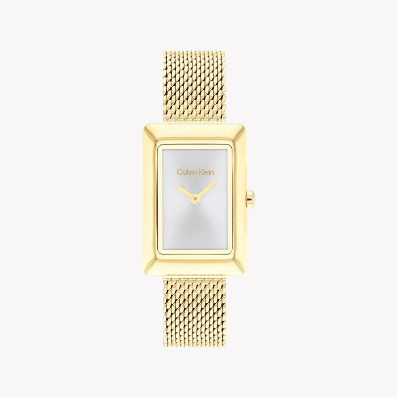 Ck Calvin Klein Women's Gold Watch, Silver Dial | K3m511d3 by i-watch