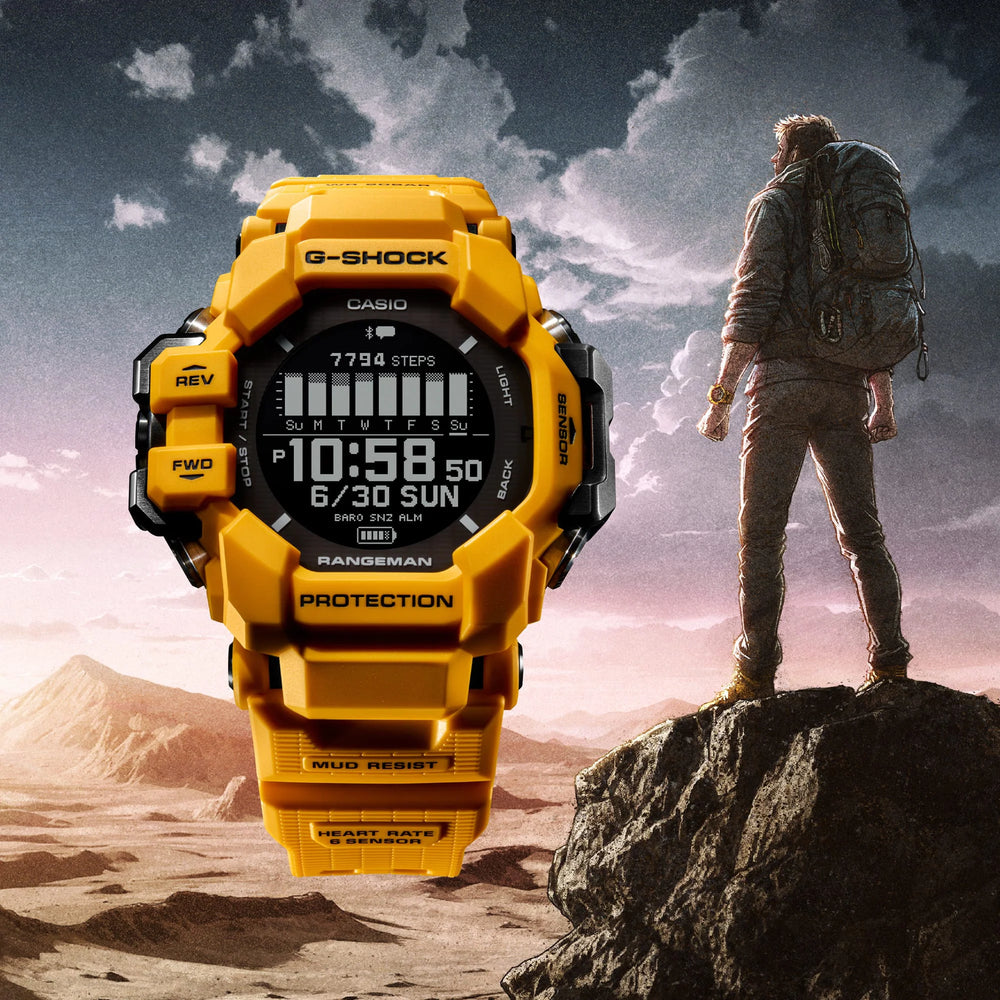 Casio Unisex Yellow Resin Watch, Digital | Gpr-H1000-9er by i-watch