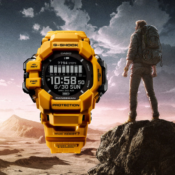 Casio Unisex Yellow Resin Watch, Digital | Gpr-H1000-9er by i-watch