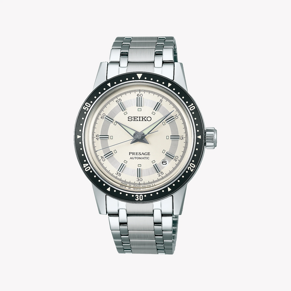 Seiko Men's Silver Stainless Steel Watch, White Dial | Srpk61j1