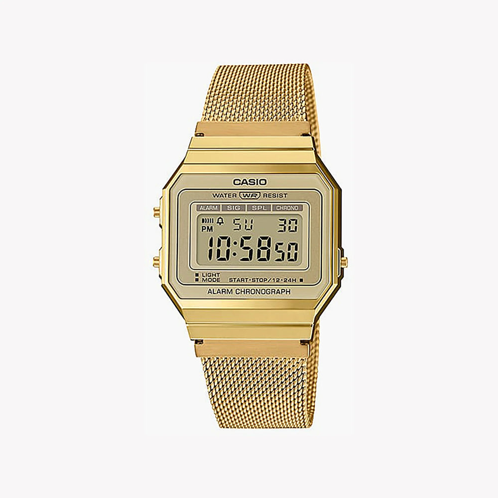 Casio Men's Gold Stainless Steel Mesh Watch, Digital | A700wmg-9adf by i-watch