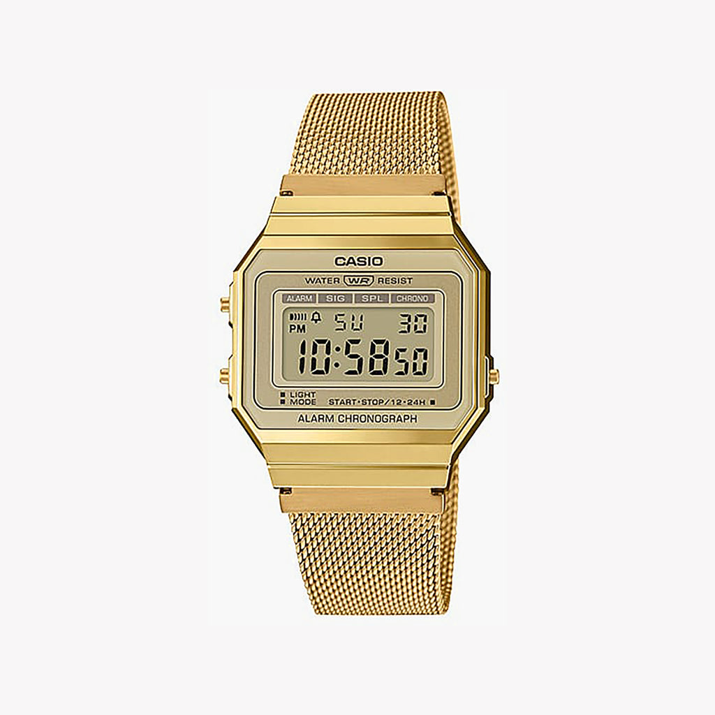 CASIO A700WMG-9ADF - SPORTY ELEGANCE UNLEASHED - Gold Stainless Steel Timepiece for Adventurers-i-Watch-4