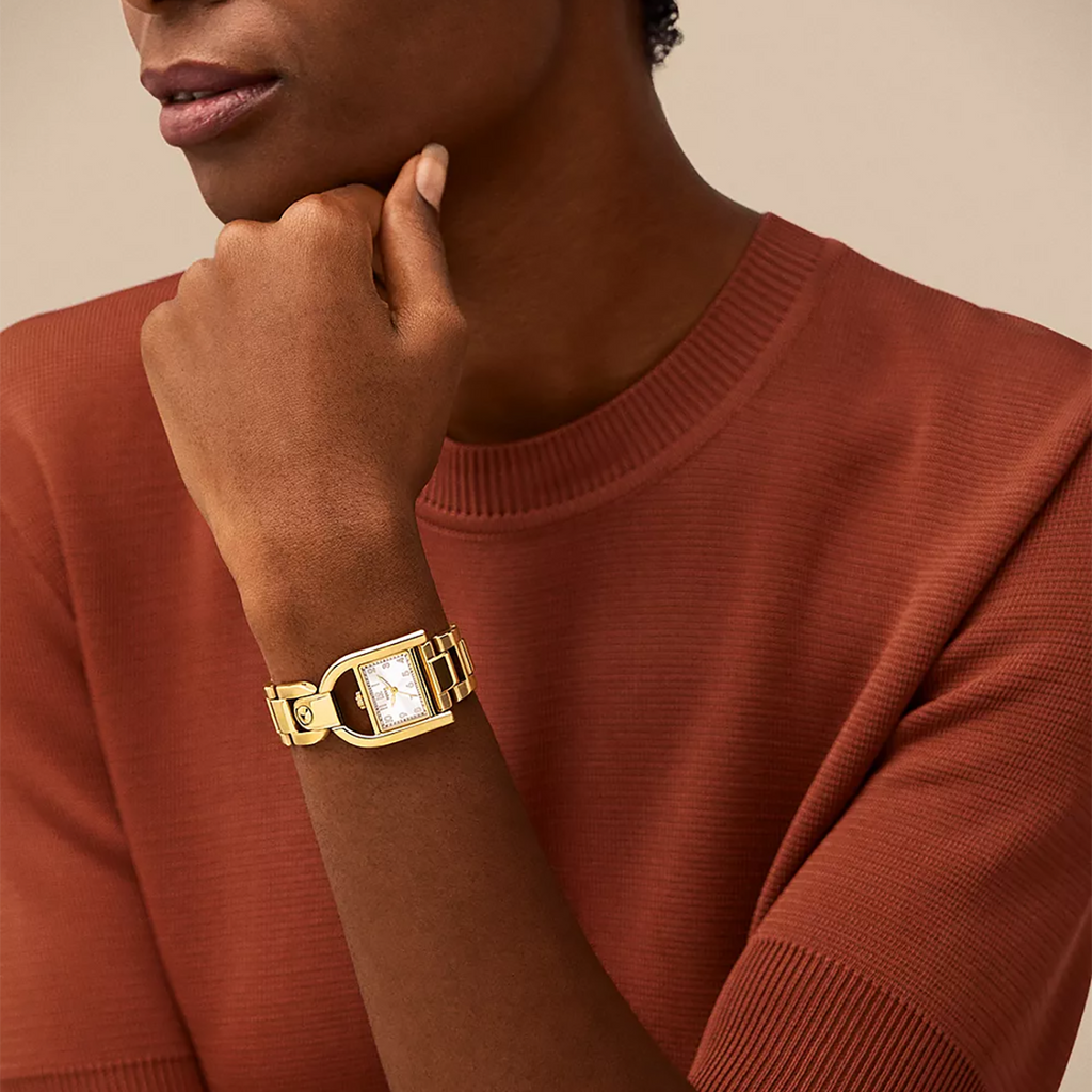 FOSSIL ES5327 - MODERN ELEGANCE WOMEN'S WATCH WITH GOLD STAINLESS STEEL STRAP & SILVER DIAL-i-Watch-2