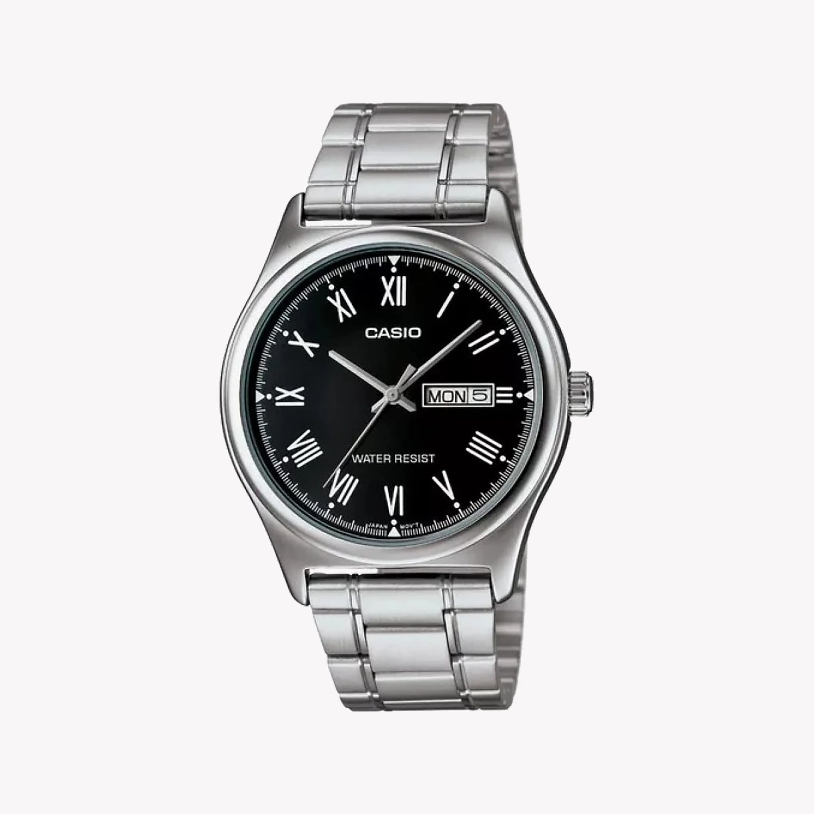 Seiko Men's Silver Stainless Steel Watch, Black Dial | Mtp-V006d-1budf by i-watch