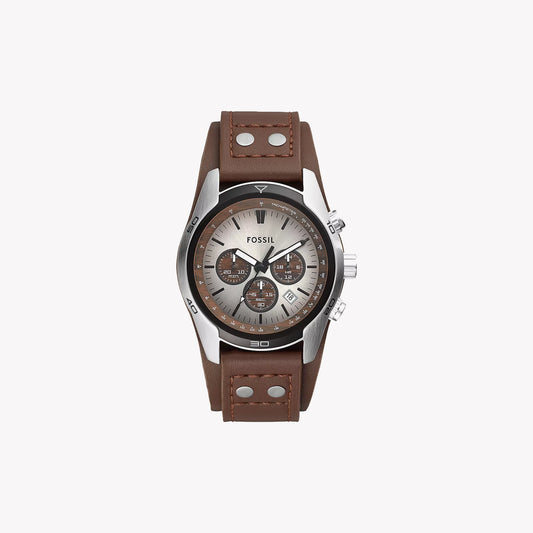 Coachman Chronograph Brown Leather Watch CH2565