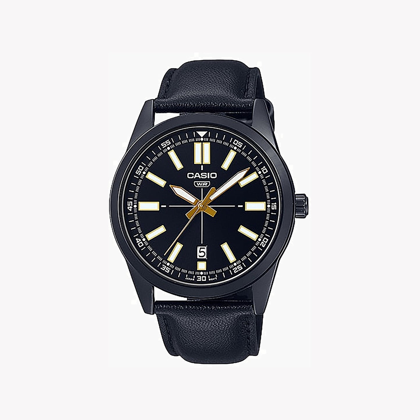 Casio MTP-VD02BL-1E Analoge schwarze Herrenuhr