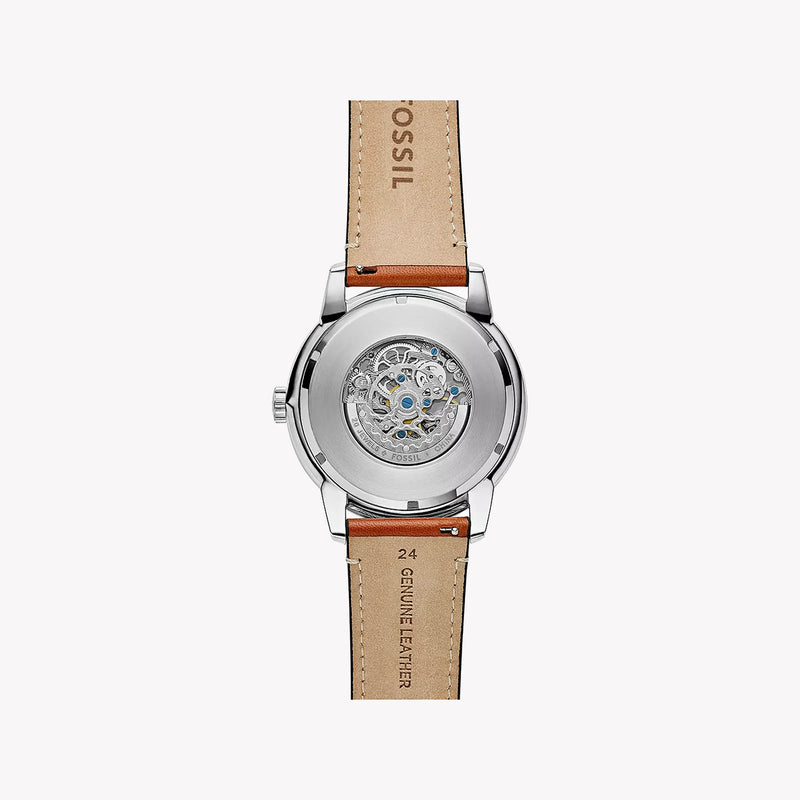 Fossil Men's Silver Watch, Brown Leather Band | Me3154 by i-watch