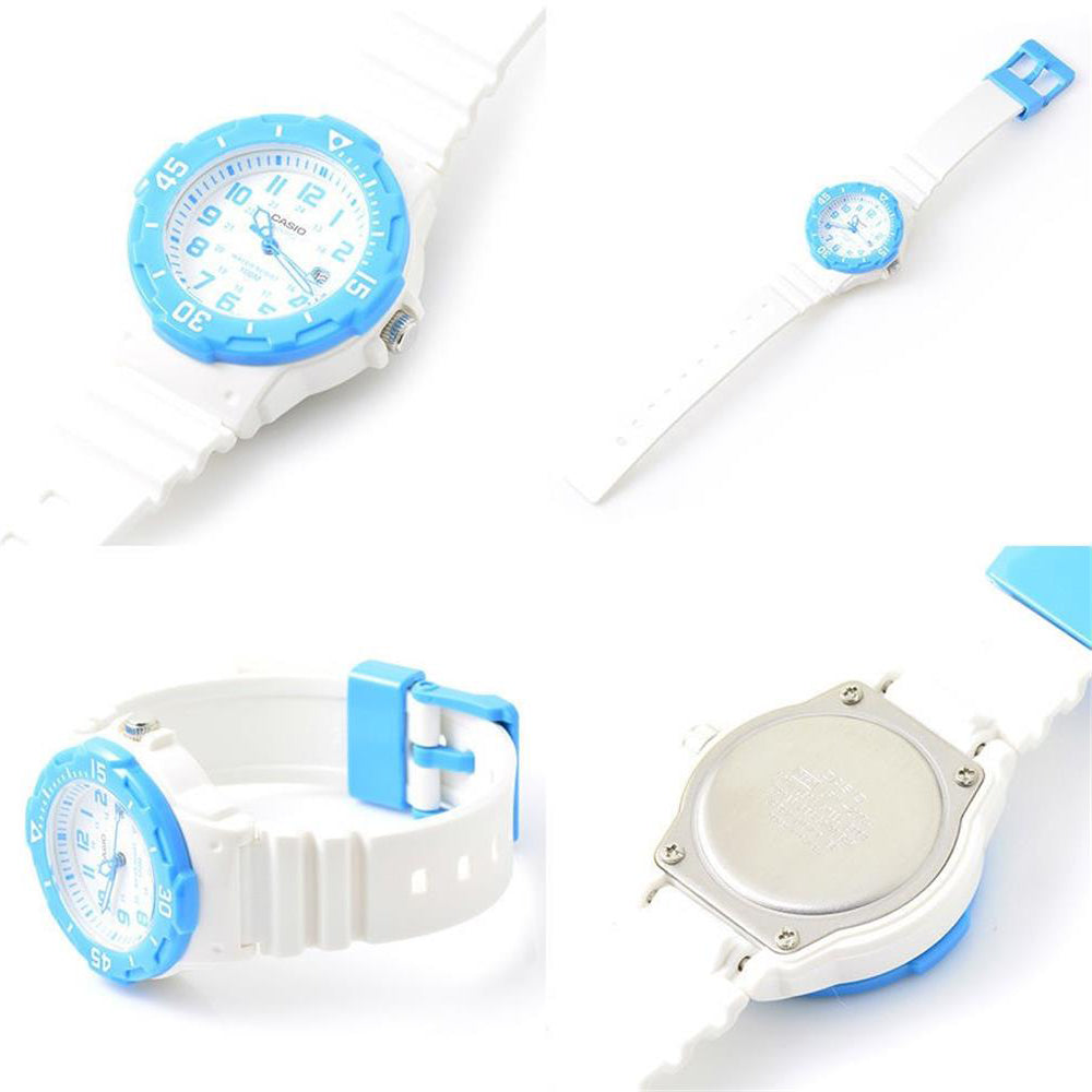 CASIO Women's Watch with Blue Resin Case and White Resin Band-i-Watch-3