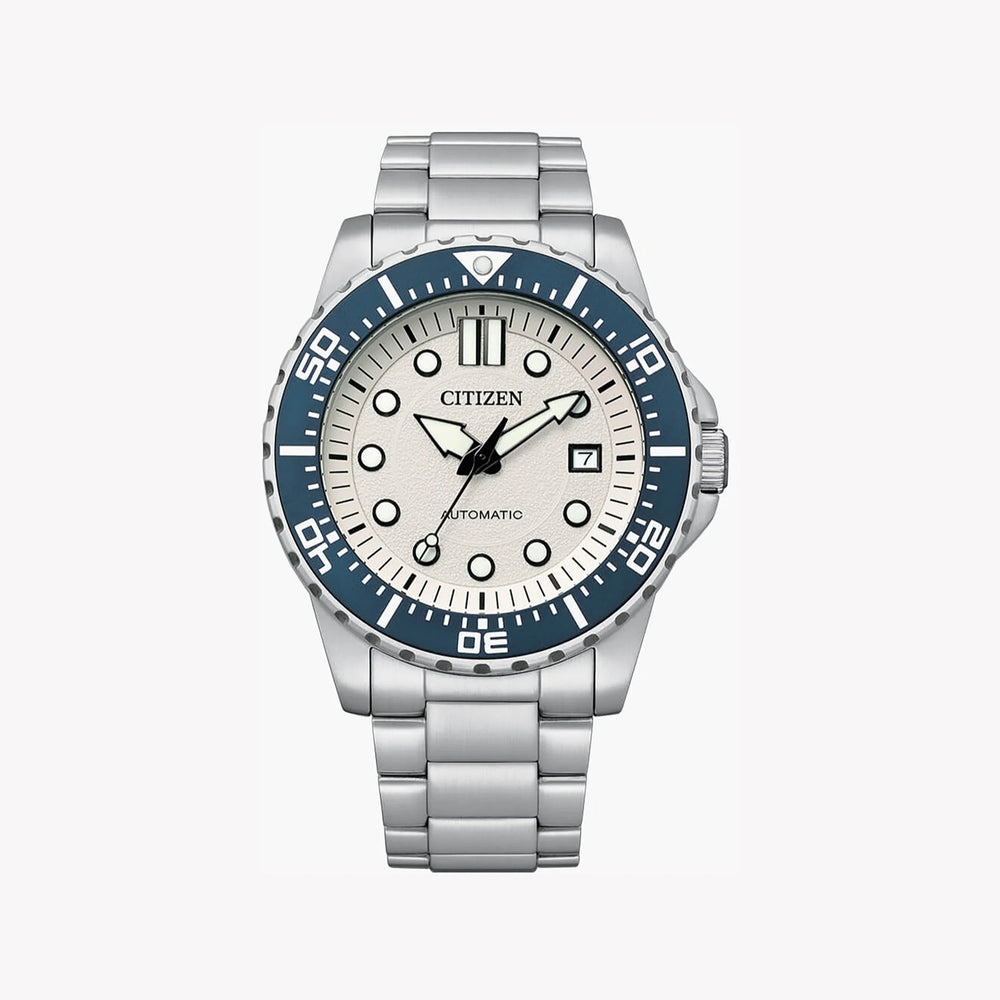 Citizen Men's Silver Stainless Steel Watch, White Dial | Nj0171-81a by i-watch