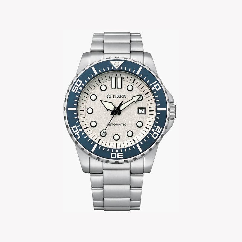 Citizen Men's Silver Stainless Steel Watch, White Dial | Nj0171-81a by i-watch