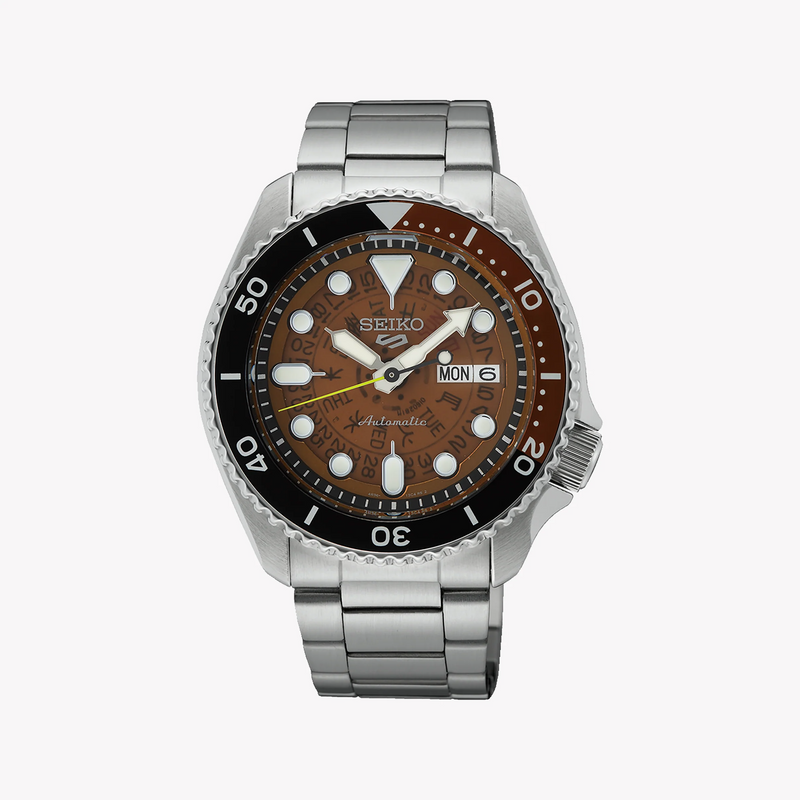 Seiko Men's Silver Stainless Steel, Brown Dial | Srpj47k1 by i-watch