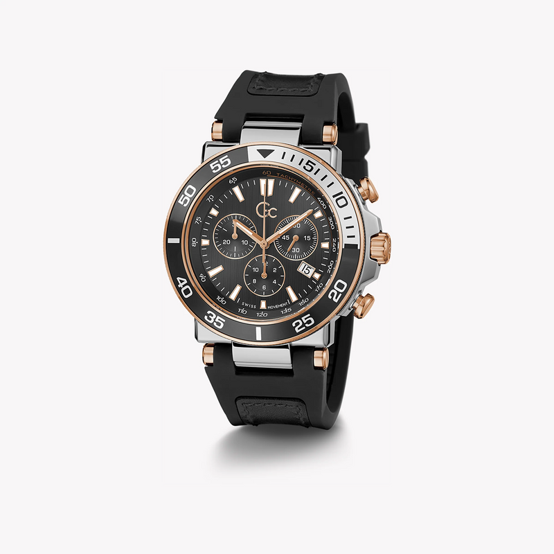 Guess Collection Men's Rose Gold/Silver Watch, Black Dial | Z14005g2mf by i-watch