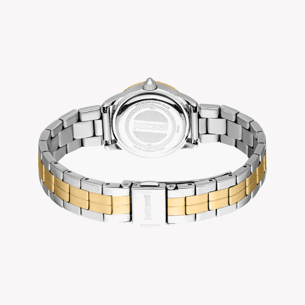 JUST CAVALLI JC1L328M0085 FASHIONISTA - ELEGANT TWO-TONE WOMEN'S WATCH WITH DARK GREEN DIAL-i-Watch-6
