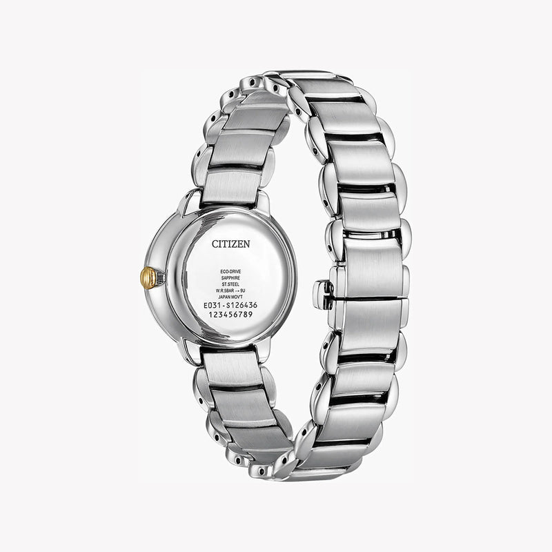 Citizen Women's Silver Stainless Steel Watch, White Dial | Em0927-87y by i-watch