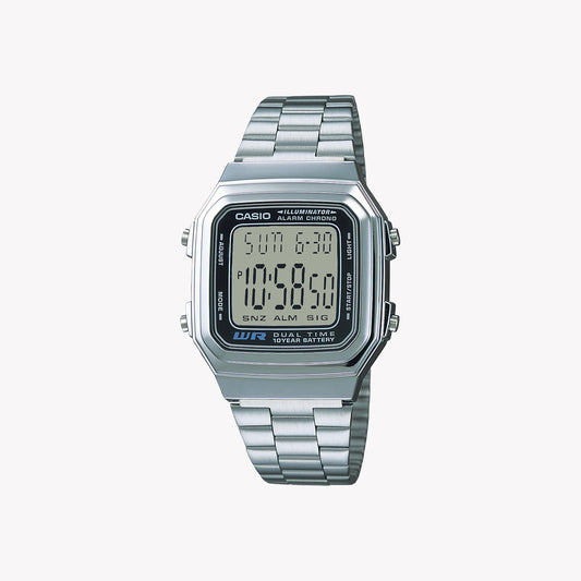 Casio A178WA-1A Montre unisexe argentée vintage