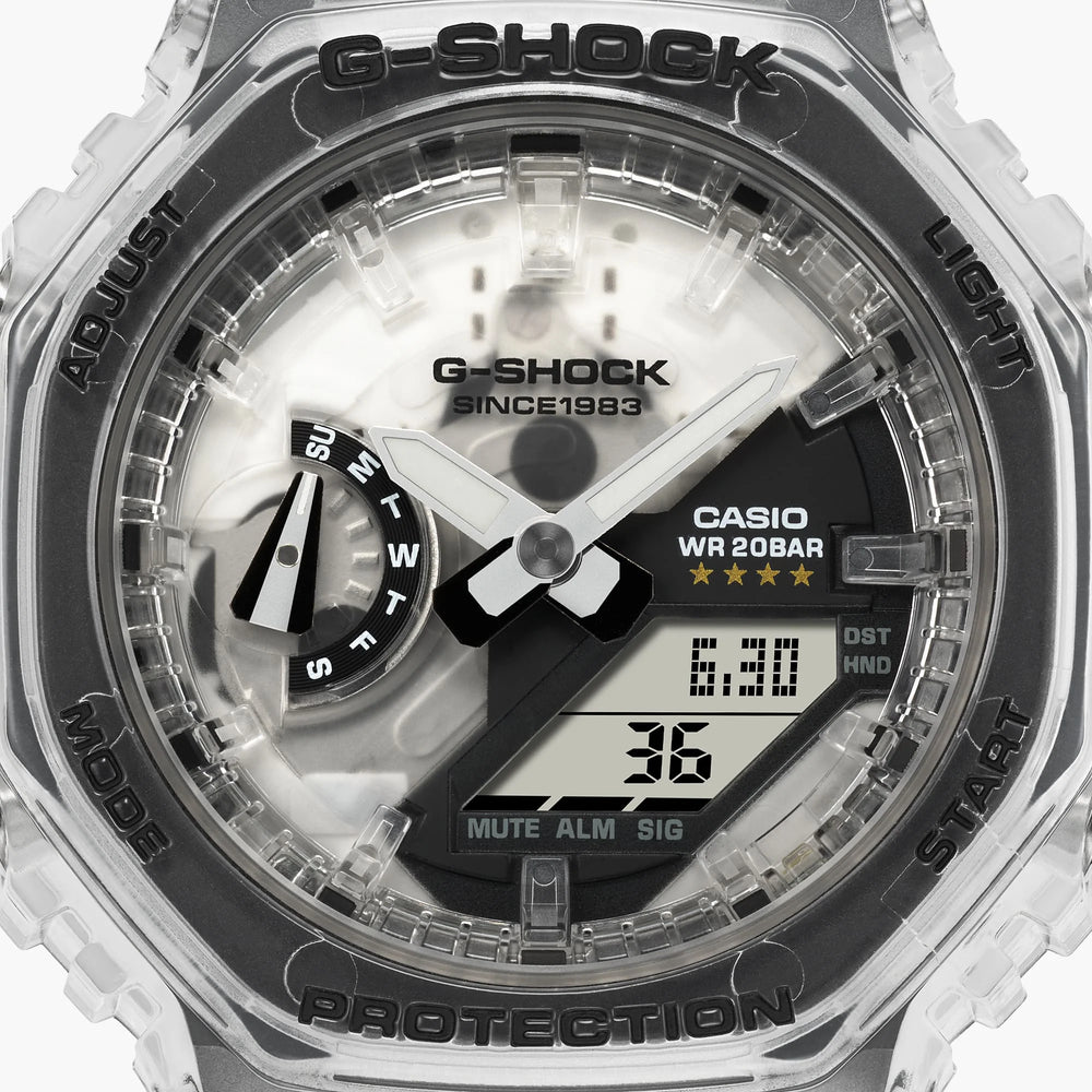 G-Shock Women's White Resin Watch, Silver Dial | Gma-S2140rx-7adr by i-watch
