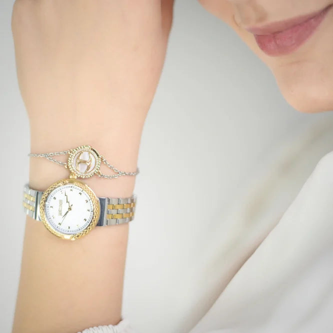 JUST CAVALLI Women's Watch with Silver & Gold Alloy Steel Case and Silver & Gold Stainless Steel Band-i-Watch-6