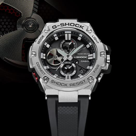 Casio G-Shock Gst-B100-1adr - Unyielding Style For The Modern Explorer Men's Watch With Silver Stainless Steel Case And Bold Black Resin Band by i-watch